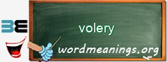 WordMeaning blackboard for volery